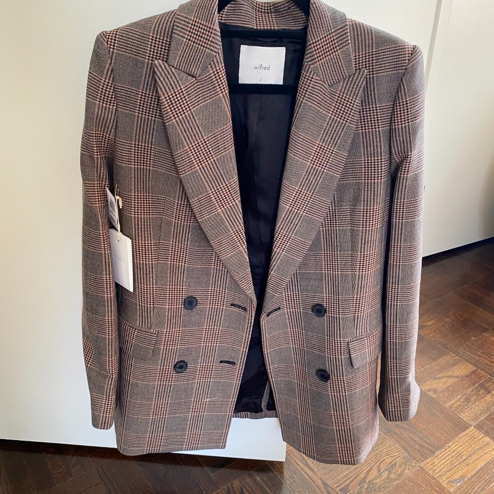 Wilfred Margaux Blazer Plaid double-breasted blaze